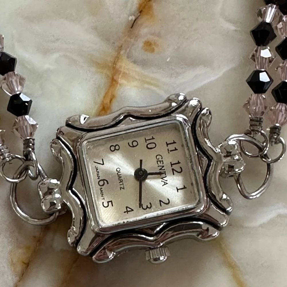 GENEVA Sterling Silver Crystals Watch